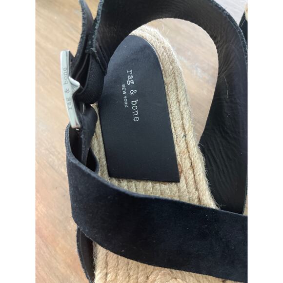 Rag & Bone Megan Black Suede Platform
Wedge Sandal Size 39 - Picture 3 of 11